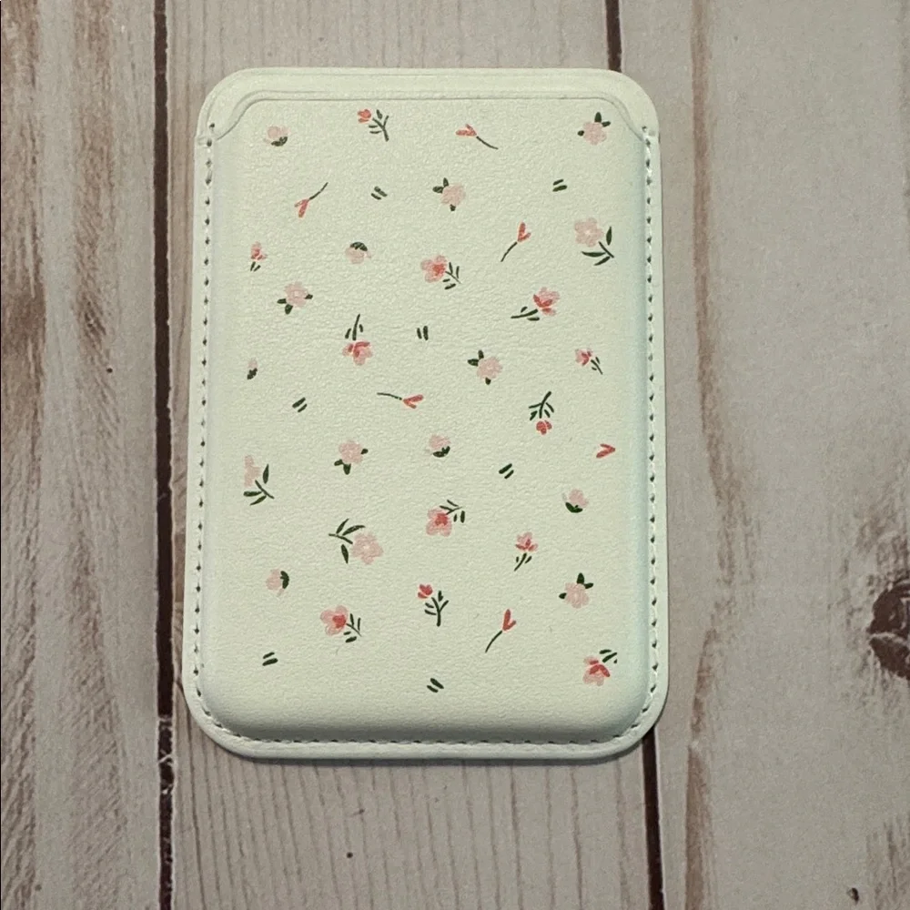 White Floral Portable magnet Bank Case